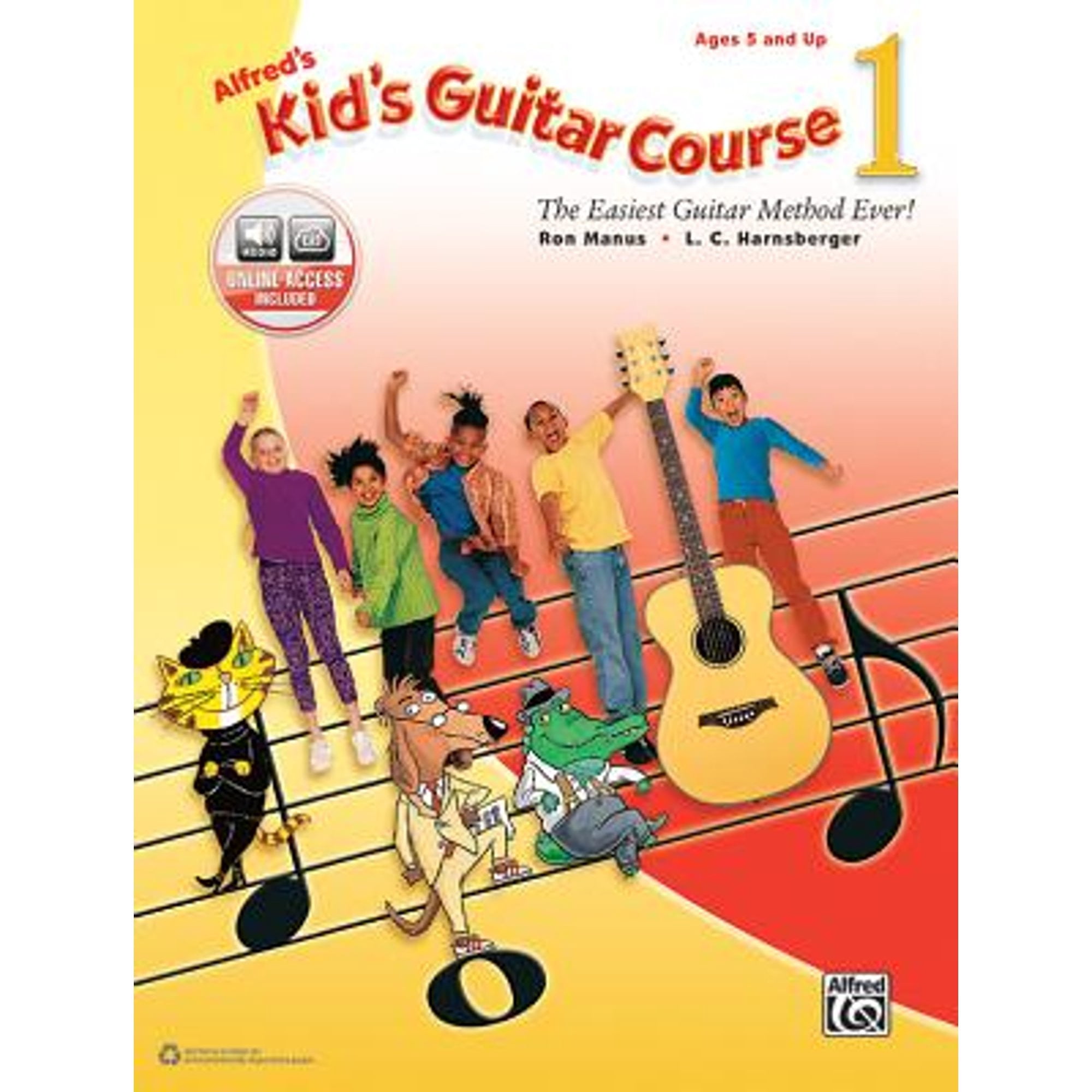 Pre-Owned Kid's Guitar Course Alfred's Kid's Guitar Course 1: The Easiest Guitar Method Ever!, Book &amp; Online Audio, (Paperback)