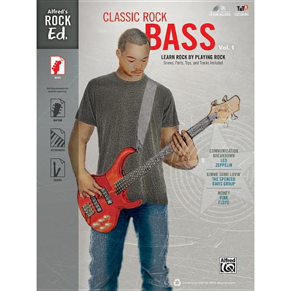 Alfred's Rock Ed.: Alfred's Rock Ed. -- Classic Rock Bass, Vol 1: Learn Rock by Playing Rock: Scores, Parts, Tips, and Tracks Included (Easy Bass Tab), Book & CD-ROM (Other)