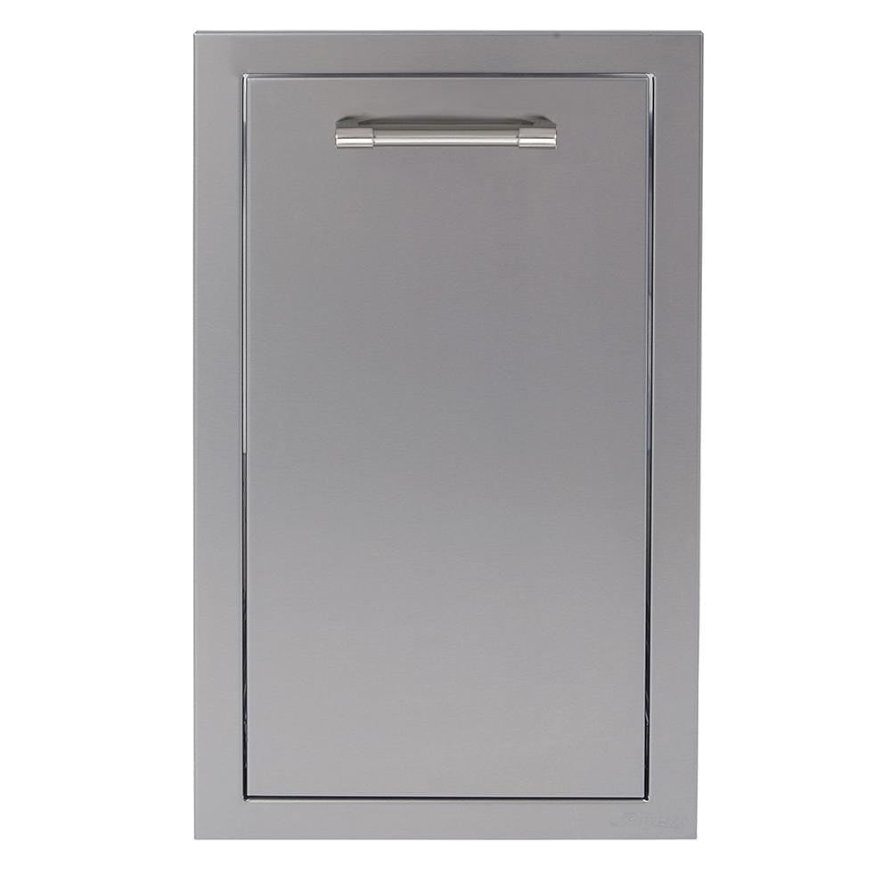 15-Inch Stainless Steel Soft-Close Outdoor Pull-Out Trash Bin