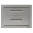 thumbnail image 1 of Alfresco 17-Inch Stainless Steel Soft-Close Double Drawer - AXE-2DR-SC, 1 of 2