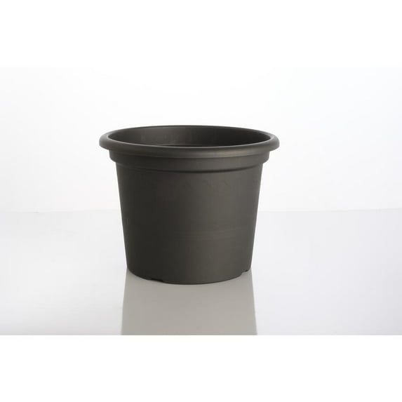 Alfresco Home 19.5" Round Geo Planter with drainhole - 19.5" x 19.5" x 14.75" Anthracite