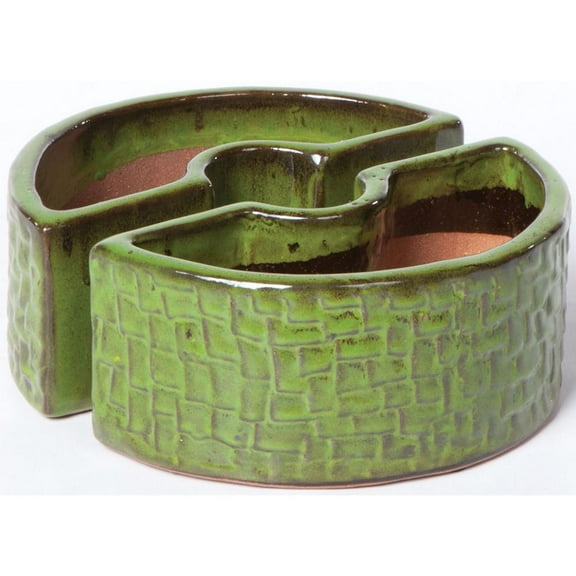 Alfresco Home Cobblestone Round Planter in Island Green