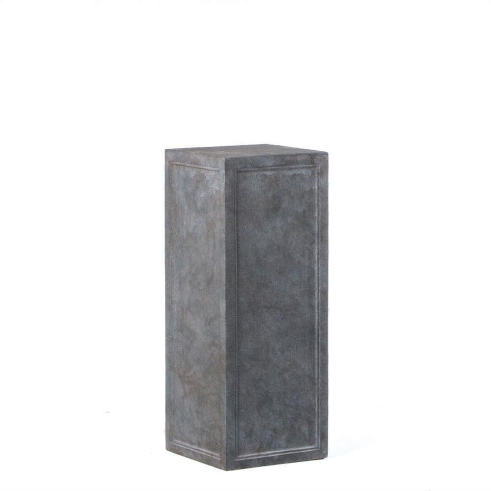 Tall Gray Fiberstone Pedestal with Stormcloud Finish