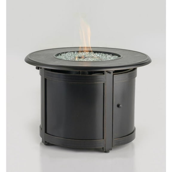 Alfresco Home Manchester 36" Round Propane Fire Pit in Blacksmith