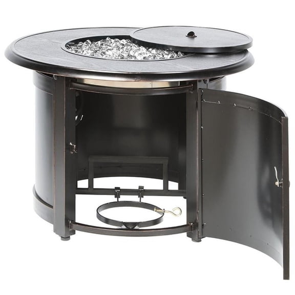 Alfresco Home Manchester 36" Round Propane Fire Pit in Blacksmith