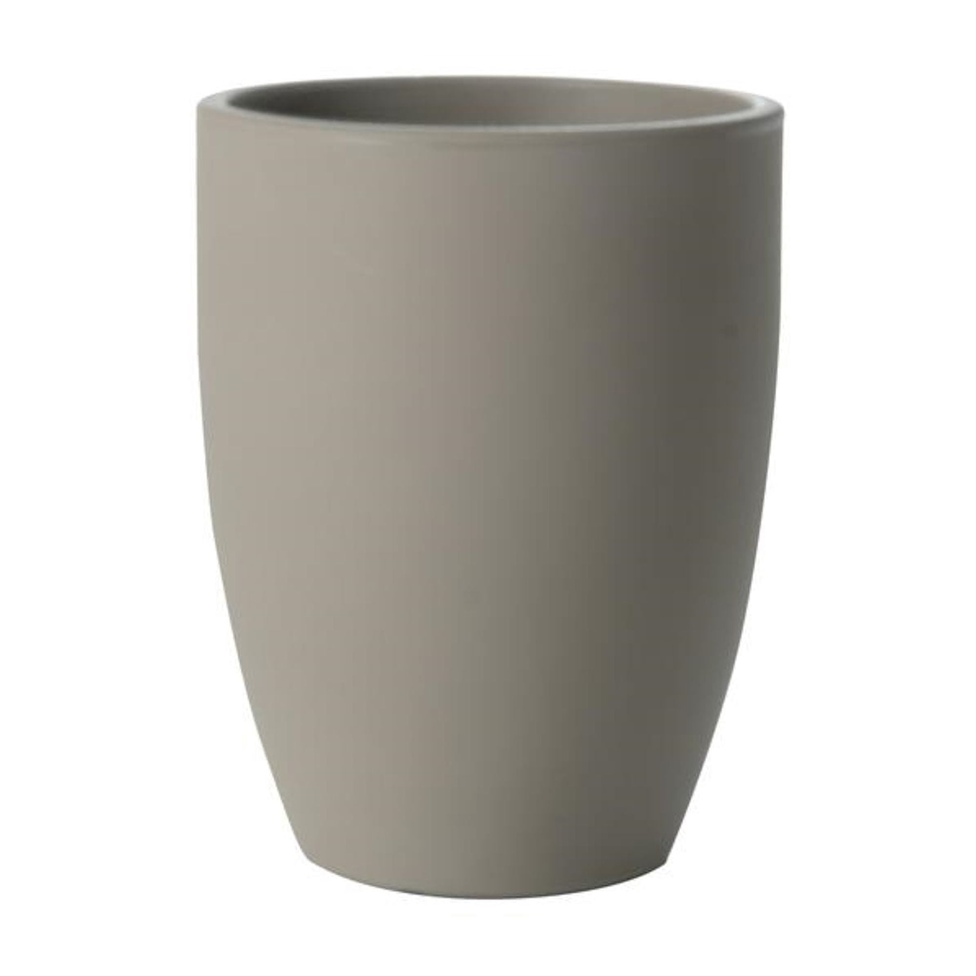 Alfresco Home Porto 20" Tall Round Resin Planter in Gray Taupe