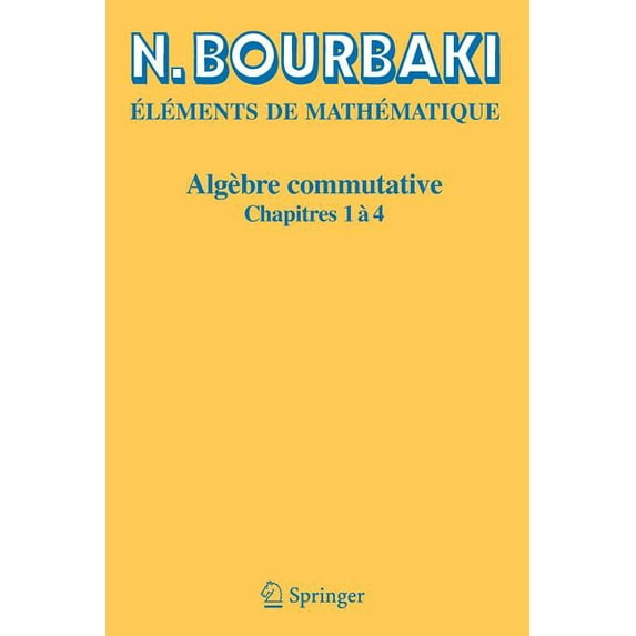 Algèbre Commutative: Chapitres 1 à 4, (Paperback)