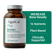 AlgaeCal Plus - Plant-Based Calcium with Vitamin D, K2-MK7 for Women & Men, Clinically Supported to Increase Bone Density, 1-Month Supply