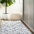 thumbnail image 1 of JONATHAN Y LONDON SHAG 2 x 8 Runner Rug, Algaida Moroccan Diamond - Beige/Navy, SHG104B-28, 1 of 8