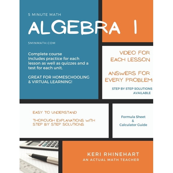 Algebra 1 : 5 Minute Math (Paperback)