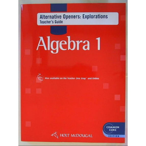 Pre-Owned Algebra 1 Alternative Openers: Explorations, Teacher's Guide Isbn 9780547710433 Paperback