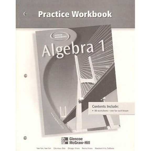Algebra 1 Practice Workbook (Paperback) by McGraw-Hill