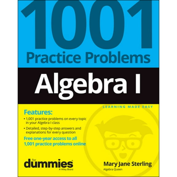 Pre-Owned Algebra I: 1001 Practice Problems for Dummies (+ Free Online Practice) (Paperback) 1119883474 9781119883470