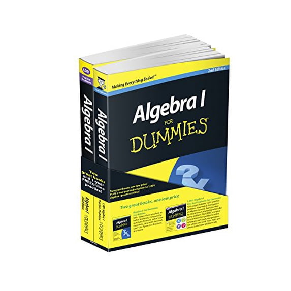 Pre-Owned Algebra I: Learn and Practice 2 Book Bundle with 1 Year Online Access (For Dummies Series) Paperback
