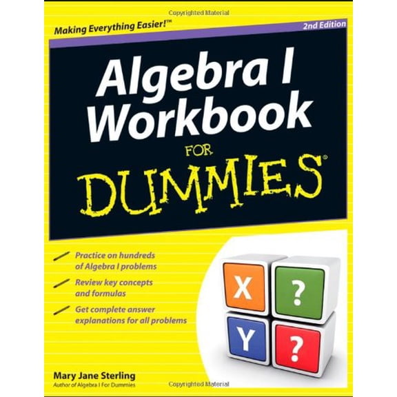 Pre-Owned Algebra I Workbook For Dummies (Paperback) 1118049225 9781118049228