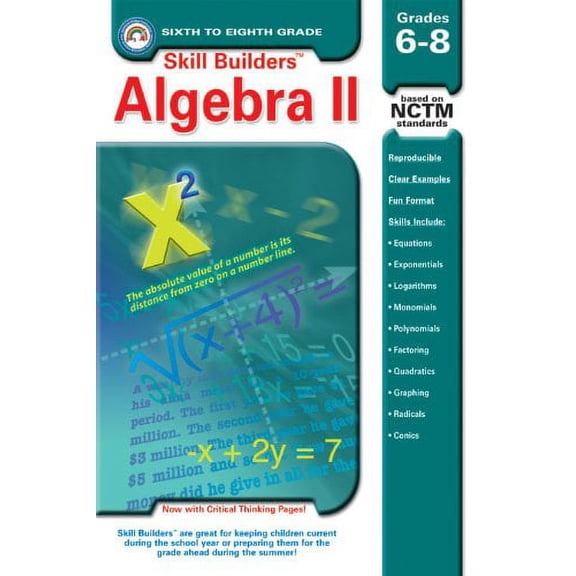 Pre-Owned Algebra II, Grades 6 - 8 (Skill Builders™)