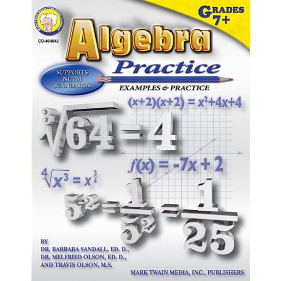 Pre-Owned Algebra Practice Book, Grades 7 - 12, (Paperback)