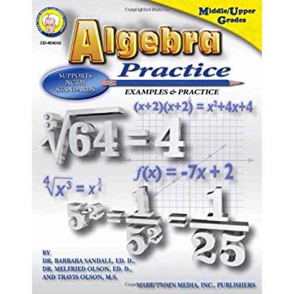 Pre-Owned Algebra Practice Book, Grades 7 - 12, (Paperback)