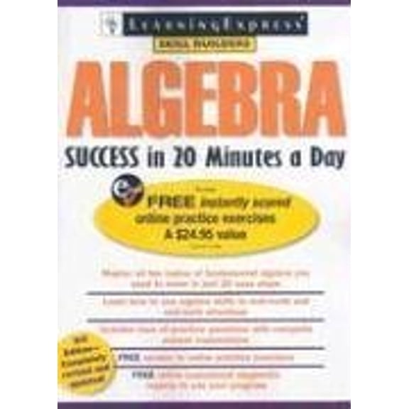 Pre-Owned Algebra Success in 20 Minutes a Day (Paperback) 1576856070 9781576856079