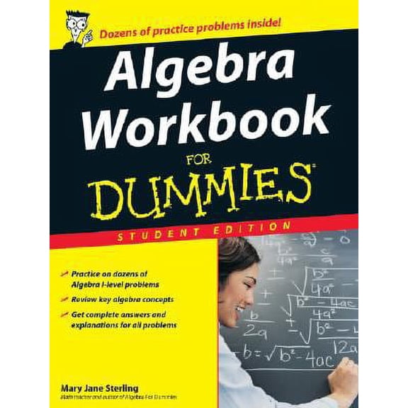 Pre-Owned Algebra Workbook for Dummies - Student Edition by Mary Jane Sterling Paperback English