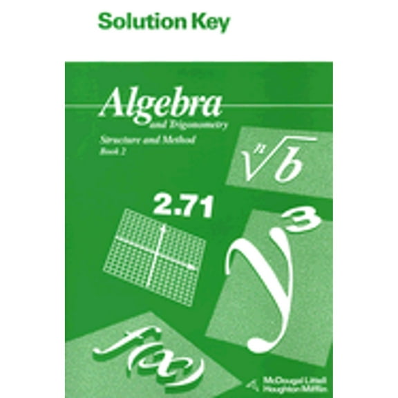 Pre-Owned Algebra and Trigonometry Book 2 Solution Key: Structure and Method Paperback