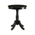 thumbnail image 1 of Alger 18" Wide Black Round Pedestal Wood Side Table, 1 of 3