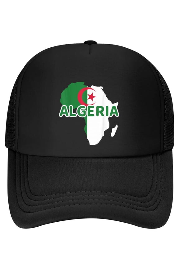 Algeria Algerian Pride Flag Map Africa Print Baseball Cap