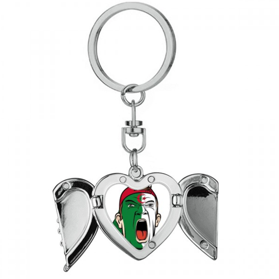 Algeria Facial Makeup Screang Cap Heart Angel Wing Key Chain Holder