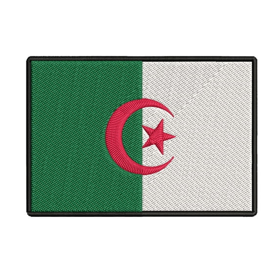 Algeria Flag Embroidered Iron-on Patch