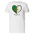thumbnail image 1 of Algeria Flag Heart T-Shirt Men -Image by Shutterstock, Male Medium, 1 of 2
