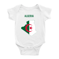 thumbnail image 1 of Algeria Map Flag Cute Baby One-pieces (White, 18-24 Months), 1 of 5