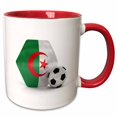 thumbnail image 1 of 3drose, Algeria Soccer Ball, 15oz Two-tone Red Mug, 1 of 6