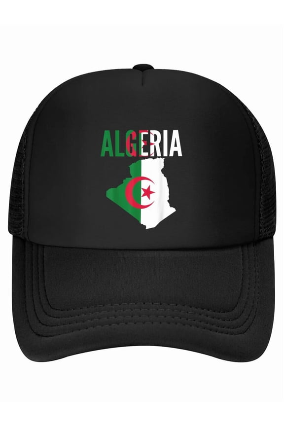 Algerian Algeria Country Map Flag Baseball Cap