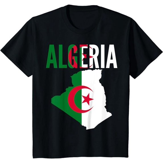 Algerian - Algeria Country Map Flag T-Shirt