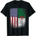 thumbnail image 1 of Algerian American Flag T-shirt Algeria Usa America, 1 of 4