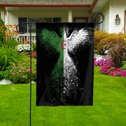Algerian Flag With Eagle Painting - Proud Algeria Garden Flag 11.5x17.5 Double-Sided Decorative Polyester Indoor/Outdoor Flag