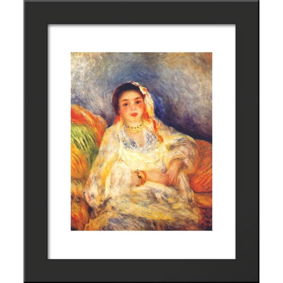 Algerian woman seated 20x24 Framed Art Print by Renoir, Pierre Auguste