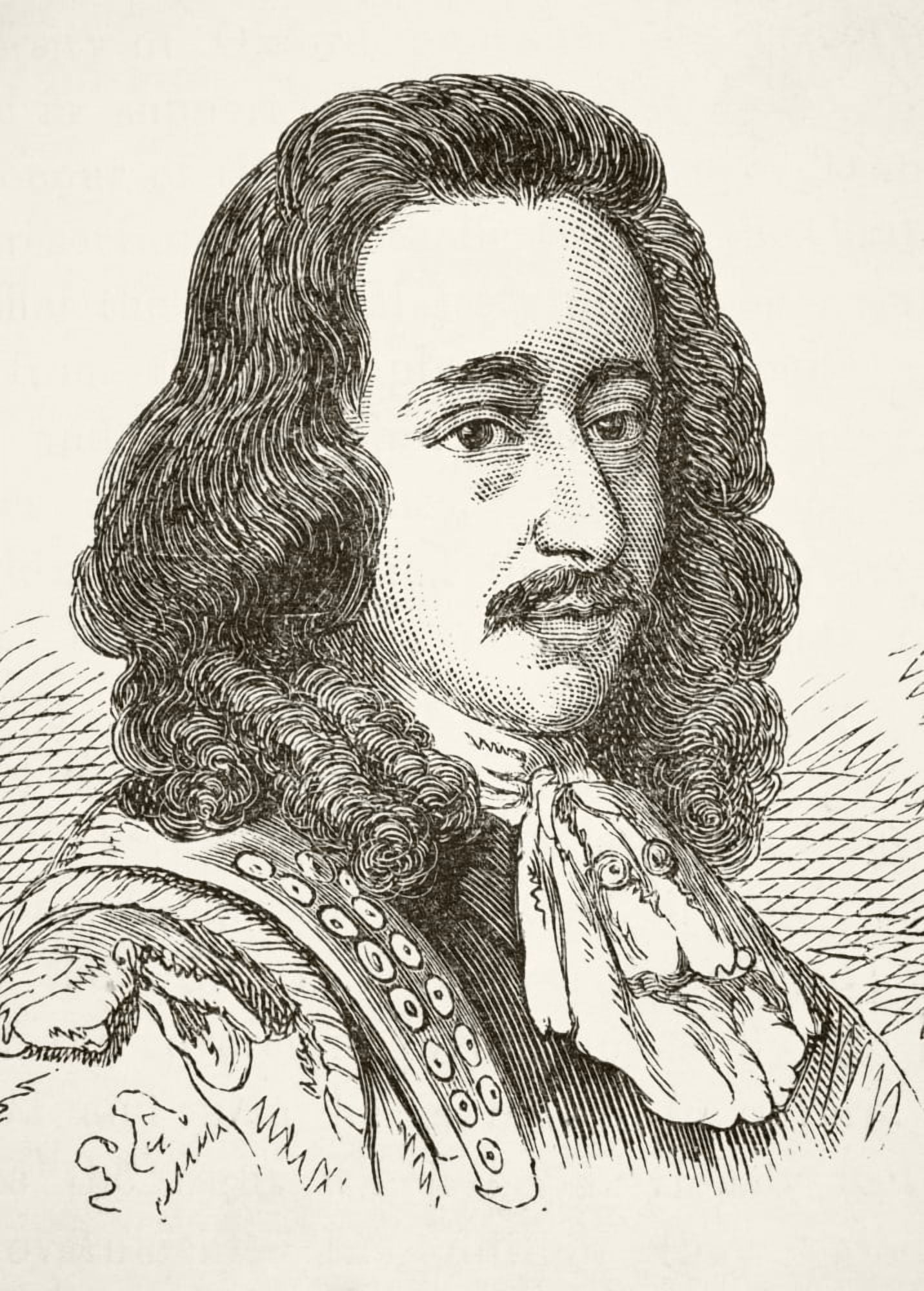 Algernon Sidney 1622 To 1683 English Whig Politician From The National And Domestic History Of England By William Aubrey Published London Circa 1890 Canvas Art - Ken Welsh Design Pics (24 x 34)