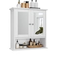 thumbnail image 1 of Algherohein Bathroom Cabinet Storage with Mirror,Medicine Cabinet over The Toilet Shelf,White, 1 of 8