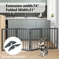 thumbnail image 1 of Algherohein Dog Gate for Inside,Freestanding Pet Gate for Doorways,24" Gray, 1 of 12