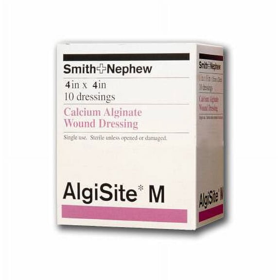 Algisite M, 4" x 4" Alginate Wound Dressing, 10 per Box (5459480200)