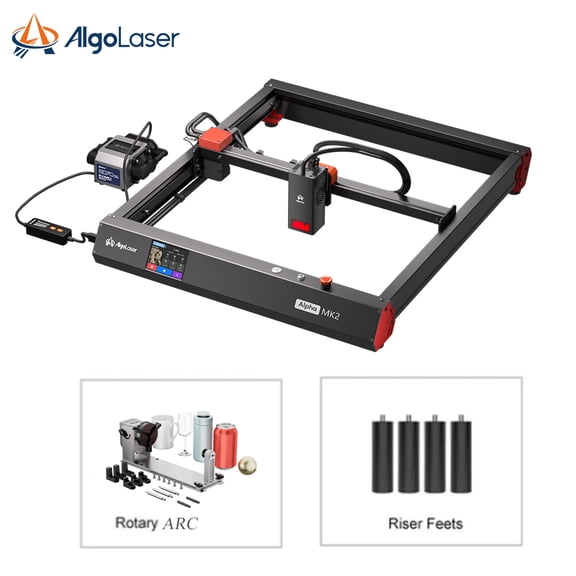 Algo Alpha All-in-One Kit with 22W Engraver, Air Assist & Honeycomb for Engraving Cutting Machine, Lightburn Camera, Rotary, Extension Kit, Engraver for Wood and Metal, Easy to Assemble