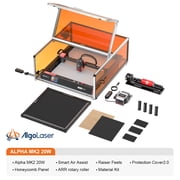 Algo Alpha All-in-One Kit with 22W Engraver, Air Assist & Honeycomb for Engraving Cutting Machine, Lightburn Camera, Rotary, Smart Enclosure, Engraver for DIY Wood and Metal, Easy to Assemble