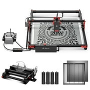 Algo DIY KIT 20W Engraver with Air Assist Pump, Honeycomb Panel and Rotary, App Control 12000mm/min Speed, High Accuracy Engraving and Cutting Machine for DIY Wood and Metal