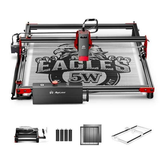 Algo DIY KIT 5W Engraver All-in-One Kit with Rotary & Honeycomb for Engraving Cutting Machine, Extension Kit, Engraver for Wood and Metal, Easy to Assemble, Emergency Stop