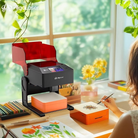 Algo DIY KIT Engraver, 5W Output Power Engraving and Cutting Machine Support WiFi APP Control, Higher Accuracy Cutter Engraver for Wood, Leather, Acrylic, Glass etc
