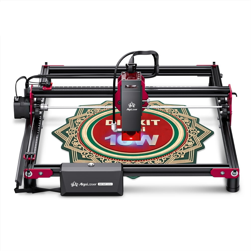 Algo DIY Mini Engraver 10W Output Power, 200mm/s Cutting and Engraving Machine for DIY Wood Metal Glass Leather, WiFi APP Control for Beginners