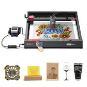 Algo MK2 20W Higher Accuracy Engraver and Cutter with Air Assist, Engrave Hundreds of Colors On Metal Steel with 3.5 Touch Screen, Engraving Machine for DIY Personalized Gift