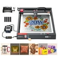 thumbnail image 1 of Algo MK2 20W Higher Accuracy Engraver and Cutter with Air Assist&Rotary, Engrave Hundreds of Colors On Metal Steel with 3.5" Touch Screen, Engraving Machine for DIY Personalized Gift, 1 of 12