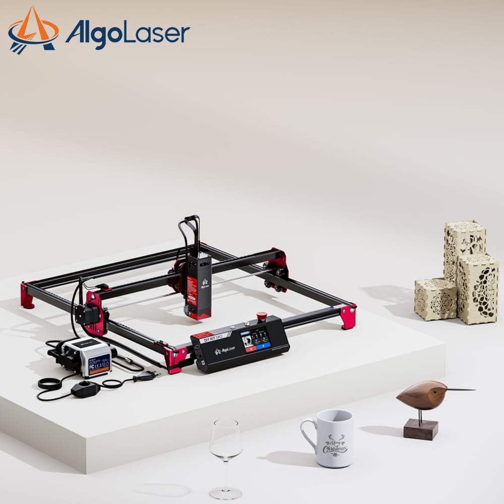 AlgoLa/ser DIY KIT 10W La/ser Engraver with Air Assist Pump, Support WIFI APP Control and Emergency Stop, 0.05x0.1mm La/ser Spot La/ser Engraving Machine for DIY Wood and Metal